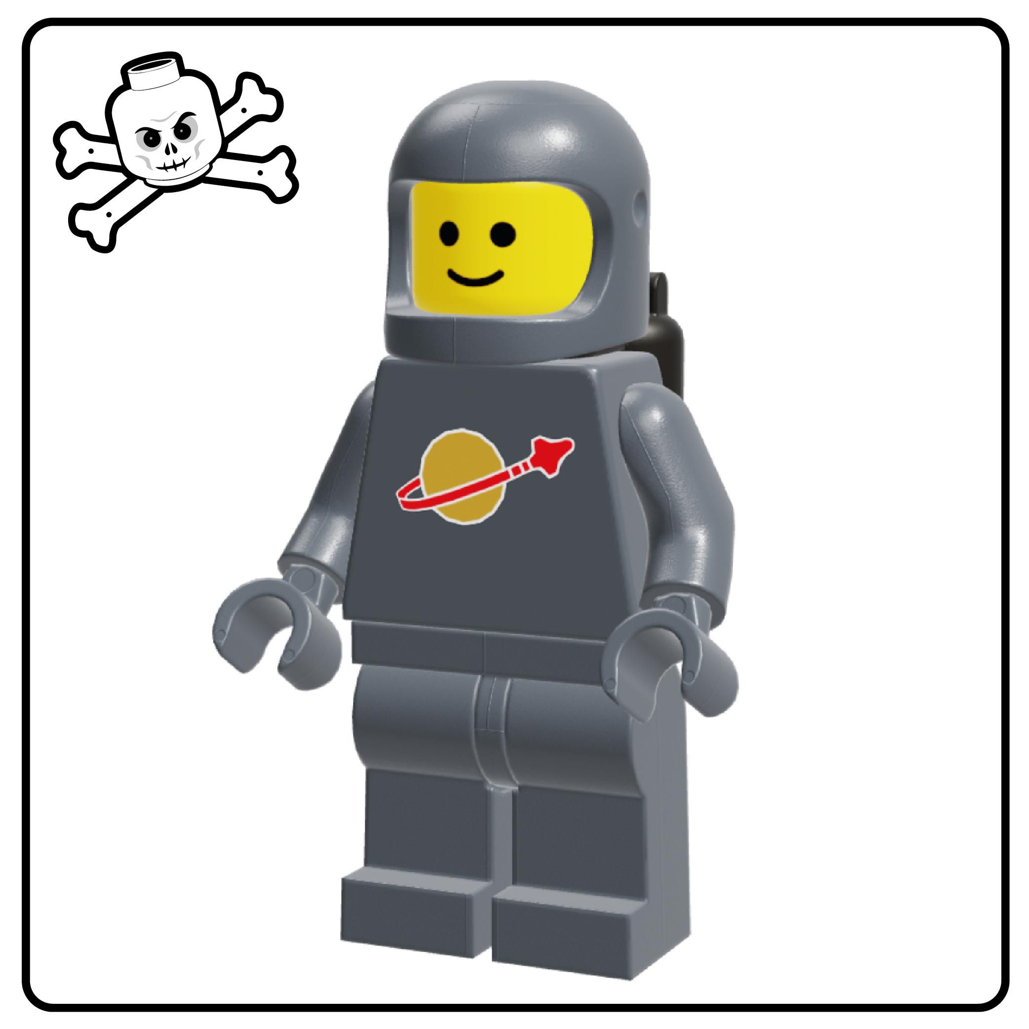 LEGO® Minifigure Classic Space Dark Stone Gray